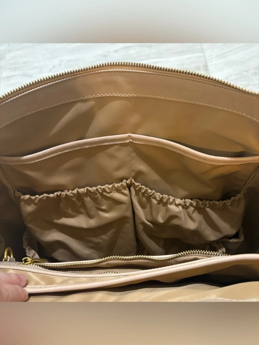 The Fawn + Nordstrom Square Diaper Bag  Backpack Beige